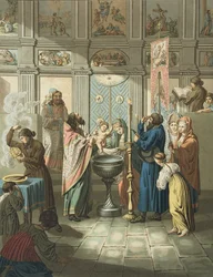 Le Baptême gravé par Gros